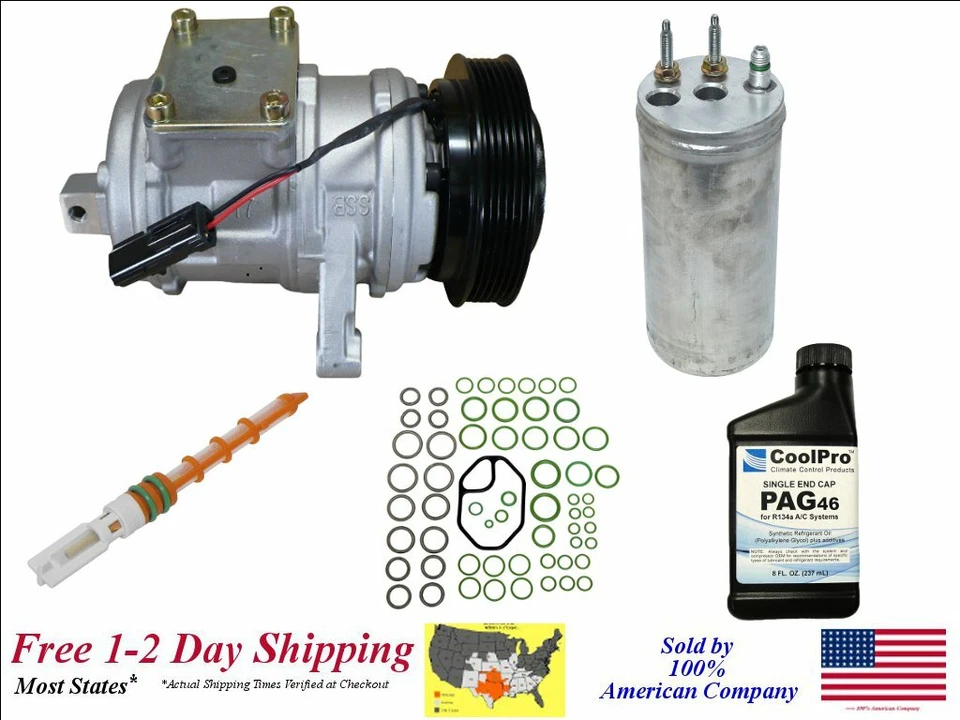 New A/C AC Compressor Kit Fits 2000-2006 JEEP WRANGLER (4.0L only) Foto 1 de 4