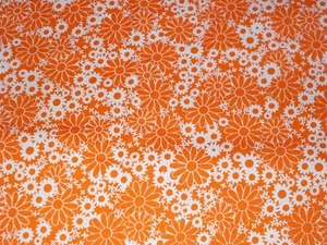 BTY Fabri-Quilt Bathtime Bubbles Orange Whit Print 100% Cotton Quilt Fabric Yard - Picture 1 of 2