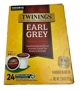Twinings Earl Grey Black Tea K-Cup Pods 24 Count Flavored w/ Citrus & Bergamot - Picture 1 of 5
