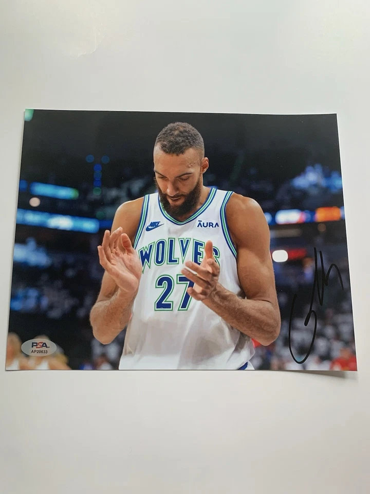 Rudy Gobert Signed Autographed 8x10 Photo PSA COA Minnesota Timberwolves - Image 1 of 1