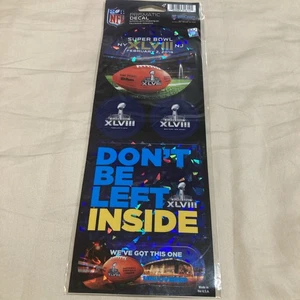 Calcomanías prismáticas Super Bowl XLVIII - 5 calcomanías - nuevas en paquete - Imagen 1 de 4
