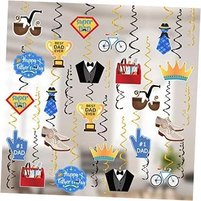  Decoraciones Día del Padre Remolinos Colgantes - 36 PIEZAS Lámina Techo Colgantes Remolinos  Foto 1 de 4