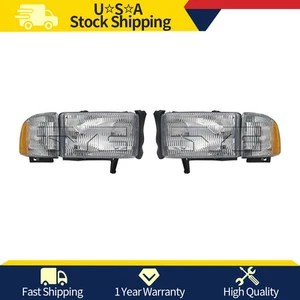 Headlamp Assembly Left Right TYC fits Dodge Ram 2500 1994 1995 1996 1997 1998_tt - Picture 1 of 4
