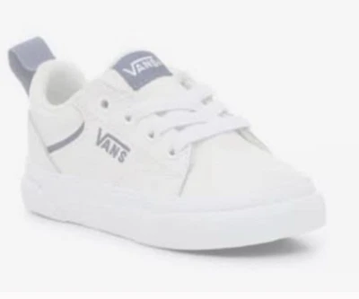 Zapatilla deportiva Vans Seldan Retro Pop Bijou de cuero blanca/azul TALLA para niños pequeños 10 nueva en caja Foto 1 de 4