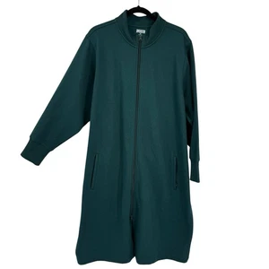 Duluth Green Plus 3X Women's Plus Souped-Up Fleece Zip Up Robe - Picture 1 of 12