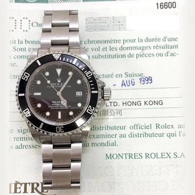 Rolex Sea-Dweller 16600 1999, 40 mm, acero, esfera negra, solo papeles Foto 1 de 4
