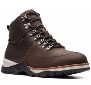 Clarks Topton Pine GTX Men’s Dark Brown Leather Boots UK Size 9 G EUR 43. - Picture 1 of 6