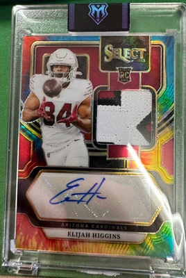 2023 Panini Select ELIJAH HIGGINS TIE DYE Rookie Patch Auto /25 RPA X030 - Image 1 of 3