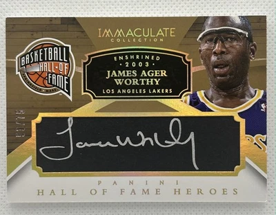 2014-15 Immaculate James Worthy Hall Of Fame Heroes Auto /75 Lakers - Image 1 of 2