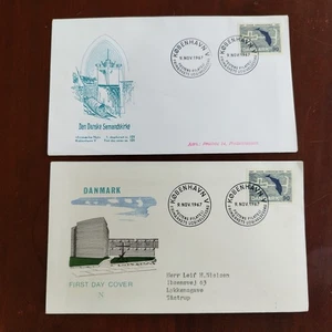 Denmark . 2 covers. 9 November 1967. Danish Seamen's Churches Abroad. Set 2 - Picture 1 of 2