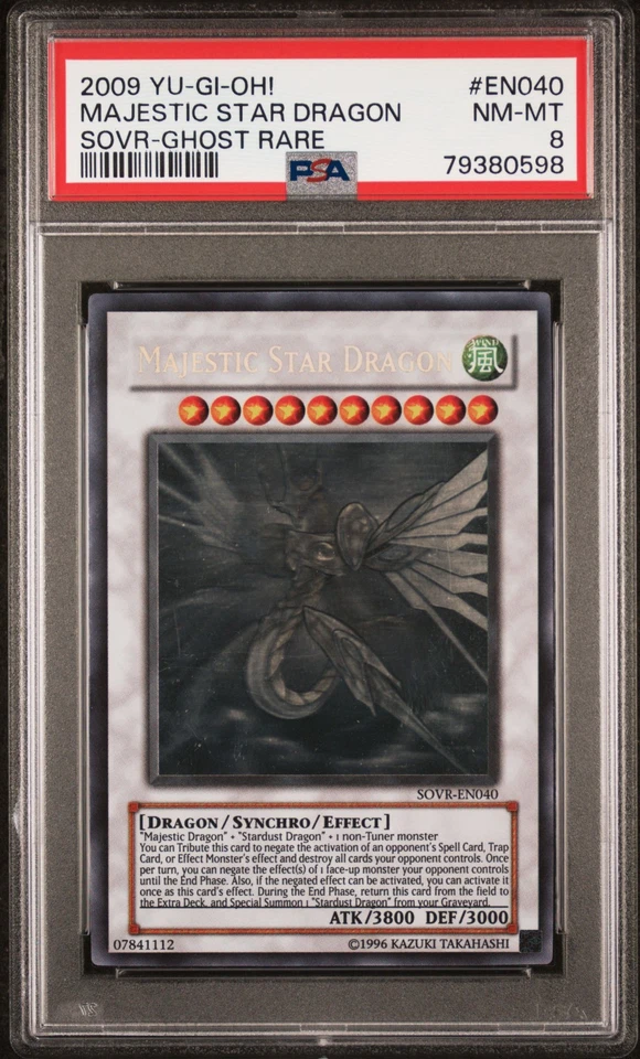 Yugioh Majestic Star Dragon SOVR-EN040 Ghost Rare PSA 8 - Image 1 of 2