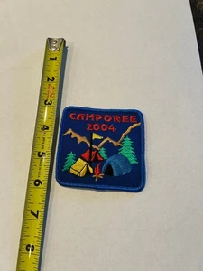 Girl Scouts Camporee 2004 Award Patch Embroidered Blue Twill - Picture 1 of 2