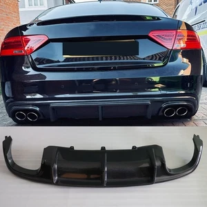 For Audi A5 Sline S5 Coupe 12-17 Carbon Fiber Rear Bumper Diffuser Lip Body Kits - Picture 1 of 13