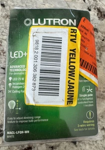 Lutron Maestro Lüftersteuerung und Lichtdimmer, weiß, MACL-LFQH-WH - Bild 1 von 1