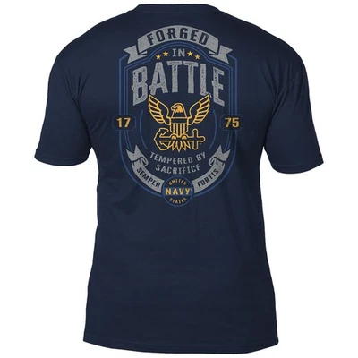 Camiseta para hombre USN diseño 7,62 forjada en batalla de la Marina de los Estados Unidos Foto 1 de 4