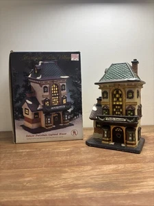 VINTAGE RARE HEARTLAND VALLEY VILLAGE "DAILY GAZETTE" PORCELAIN LIGHTED BUILDING - Picture 1 of 11
