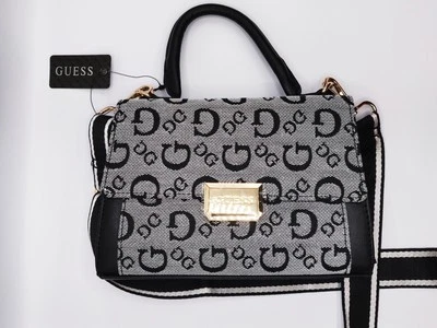 GUESS Purse Black Crossbody Handbag Shoulder Bag DX24043 Black Logo Whitney - Image 1 of 4