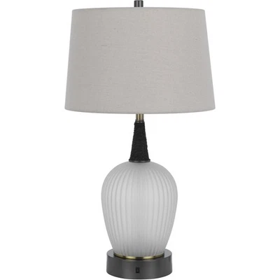 CAL Iluminación y Accesorios BO-3185TB Vega Lámpara de Mesa Hierro Gris y Vidrio Esmerilado Foto 1 de 4