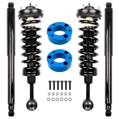 2.5" F Leveling Kit & Front Struts Coil Spring & Rear Shocks For Ford F-150 4WD Foto 1 de 4