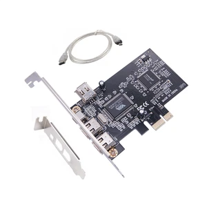 PCI Ex1 to External IEEE 1394 Adapter Controller 4-Port PCIE FireWire Card - Picture 1 of 11