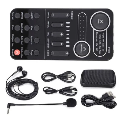 For Computer Sound Card Portable Mixer with Evading Function 13 Sound Modes - Image 1 of 4