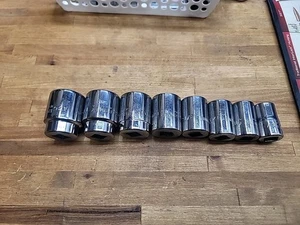 Bonney Set of 8 Shallow Sockets 1/2 Drive, 12-point, 1-1/8-5/8 - Picture 1 of 4