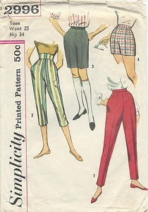 1950s Vintage Sewing Pattern B34" PANTS & SHORTS (R929) - Picture 1 of 2