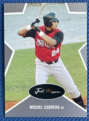 2003 JUST MINORS MIGUEL CABRERA #7 银版近乎完好新秀 RC MARLINS TIGERS SP — 第 1/2 张图片