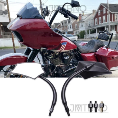 For Harley Davidson Street Glide Road King Pair Motorcycle Rearview Side Mirrors - Image 1 of 4