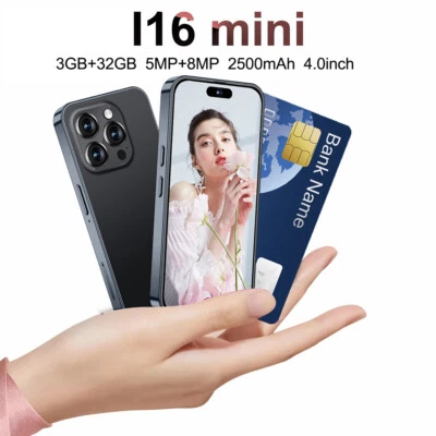 Smartphone 4,0 pouces portable débloqué i16 Mini Android 3+32 Go double SIM 2025 - Photo 1/4