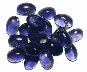 5 Piece Natural Iolite Oval Cabochon Gemstone. Genuine Iolite Cabochon, 3x5mm - Picture 1 of 7