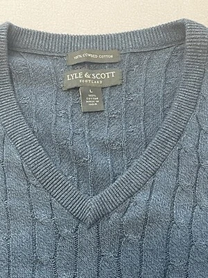 CHALECO DE GOLF LYLE & SCOTT SCOTLAND PARA HOMBRE TEJIDO POR CABLE Talla L EXCELENTE Foto 1 de 4