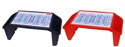 Laptop Lap Schreibtisch mit 3 Fächern Mehrzweck Kunststoff Tischbett Lap Stehend - Bild 1 von 4