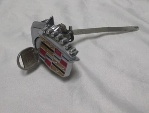 65 - 66 CADILLAC DECK LID LOCK CREST SWIVEL ORIGINAL USED NICE CONDITION - Picture 1 of 20