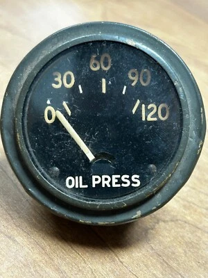 Camión medidor de presión de aceite Stewart Warner 44449 Jeep Willys bote cisterna 0-120 PSI Foto 1 de 2