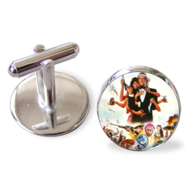 Póster arte pulpo gemelos James Bond 16 mm plateado regalo en caja Foto 1 de 2