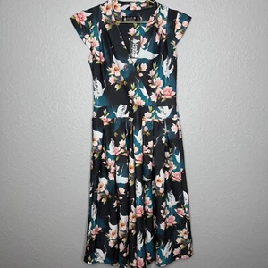 Neu mit Etikett Damen Lady Vintage 50 Stil Blumen Kleid Größe 4 wunderschön - Bild 1 von 10
