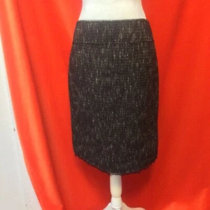 Elie Tahari Tweed Bleistiftrock Spitzenbesatz schwarz Gr. 4 - Bild 1 von 8
