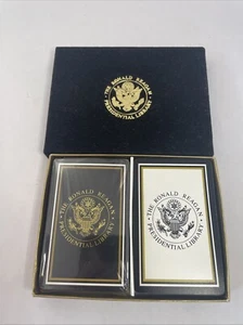 Tarjetas de juego recubiertas de plástico Gemaco de la Biblioteca Presidencial Ronald Reagan - Imagen 1 de 4