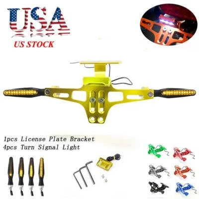 Soporte de matrícula con luz de señalización apto para Suzuki SV650 1999-2012 2016-2019 Foto 1 de 4