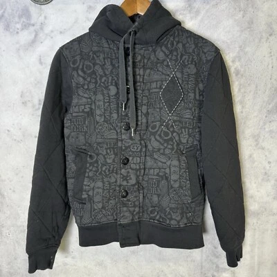 Zoo York Sudadera con Capucha Adulto Pequeña Negra Patín Ropa de Calle Exterior Y2K Foto 1 de 4