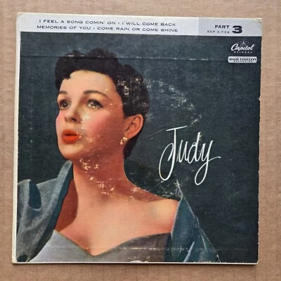 JUDY GARLAND EP I Feel A Song Coming On 45 7" Vinyl Record Capitol 1956 - Image 1 of 4