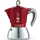 Bialetti Moka Induction 6 Cup | Espresso Coffee Maker - Aluminium/Steel - Red