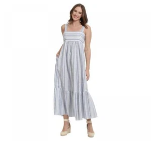 london Times Women's Smocked Back Maxi Dress T6850P 12P - Picture 1 of 6