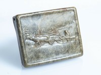 ww2 Cigarette case vintage Celluloid Finland deer Northern war militaria Ant