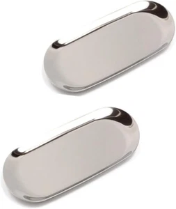 Pack of 4 Stainless Steel Storage Trays, 7.1 x 3.3 Inch Oval Metal Trays - Picture 1 of 2