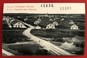 Postal militar MILOWITZ Milowice alrededor de 1910 vista sobre el campamento militar del Reino Unido (69944 - Imagen 1 de 2