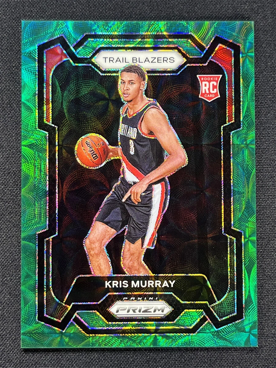 2023-24 Panini Prizm Kris Murray #142 Choice Green Prizm Rookie RC Blazers /8
