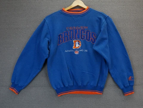 Vintage Logo Athletic Pro Line Authentic Denver Broncos Sweatshirt Sz M 90s Cover
