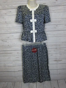 Vintage Petites for Maggy Set Women's Blouse & Skirt Size: 12 - Picture 1 of 8